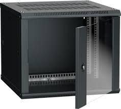 Шкаф настенный ITK LINEA W LWR5-09U66-GF 9U 600x600мм стеклянная дверь черный RAL9005