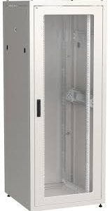 Шкаф сетевой 19" 42U 800х800мм стеклянная передняя дверь задняя металлическая серый
