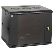 Шкаф настенный ITK LINEA W LWR5-09U64-GF 9U 600x450мм стеклянная дверь черный RAL9005