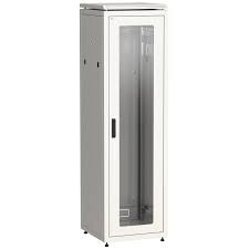 ITK LN35-33U66-M — Шкаф сетевой напольный 19", 33U, 600×600 мм, стеклянная передняя дверь, серый