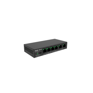 Ruijie Reyee RG-ES106D-P — 6-портовый настольный PoE+ коммутатор, 4×PoE+, 2×LAN, 54 Вт, для видеонаблюдения