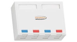 NMC-MB4P-ST-WT Nikomax Корпус настенной розетки NIKOMAX, 4 порта, под