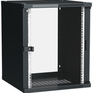 Шкаф LINEA WE 15U 600x600мм дверь стекло черный