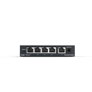 Ruijie Reyee RG-ES105GD — 5-портовый гигабитный неуправляемый коммутатор, Plug & Play, fanless, стальной корпус