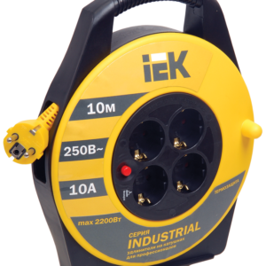 Удлинитель на катушке УК10 4 места 10 м серия Industrial IEK