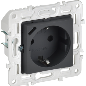 SKANDY Роз. с з/к/ш 16А с USB C 18Вт SK-R17G граф. IEK
