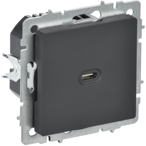 BRITE Роз. USB C 65Вт высокоскор. зар. РЮ12-1-БрГ граф. IEK