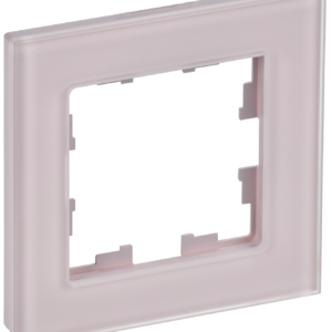 BRITE Рамка 1-мест. РУ-1-2-Бр стекло розовый матовый IEK