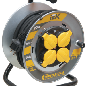 Удлинитель на катушке УК20 4 места 20 м IP44 серия Professional IEK