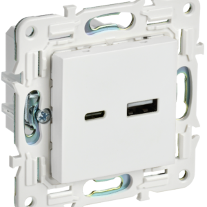 SKANDY Роз. USB A+C 18Вт SK-R13W арк. бел. IEK